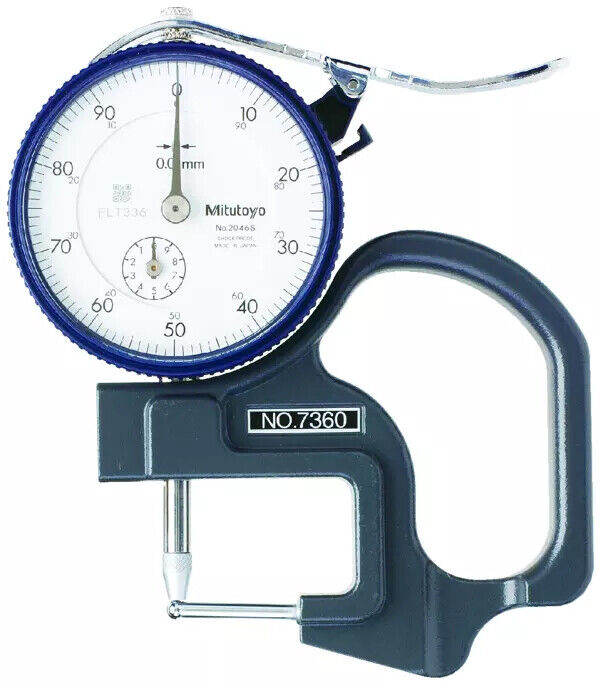 7360A - Dial comparador Thickness Gauge 0-10mm, 0,01mm, Tube Thickness, Mitutoyo