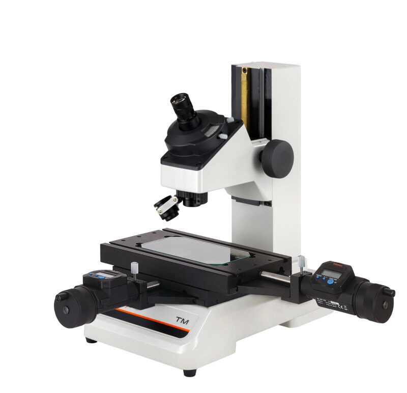 176-819-11-SET - Conjunto Microscópio de Medição TM-1005B, com cabeças micrométricas digitais e iluminação anelar LED, mesa 100x50mm, Mitutoyo