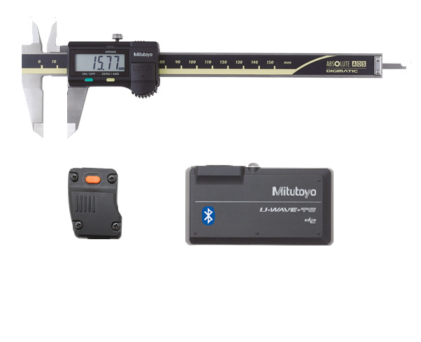 500-161-30-BT - Conjunto Paquímetro U-Wave Bluetooth (500-161-30 + 264-625 + 02AZF300) 0-150mm, 0.01mm, vareta plana, saída de dados, Mitutoyo