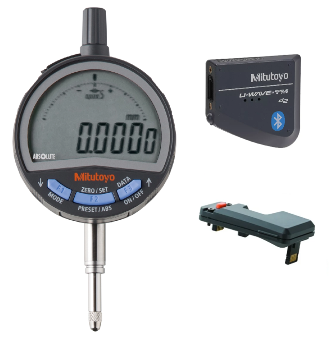 543-700B-BT - Conjunto Comparador Digital U-Wave Bluetooth ID-C (543-700B + 264-627 + 02AZF700), 12.7mm, 0.0005mm, Tampa Lisa, Mitutoyo