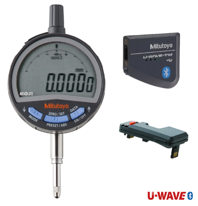 543-700B-BT - Conjunto Comparador Digital U-Wave Bluetooth ID-C (543-700B + 264-627 + 02AZF700), 12.7mm, 0.0005mm, Tampa Lisa, Mitutoyo