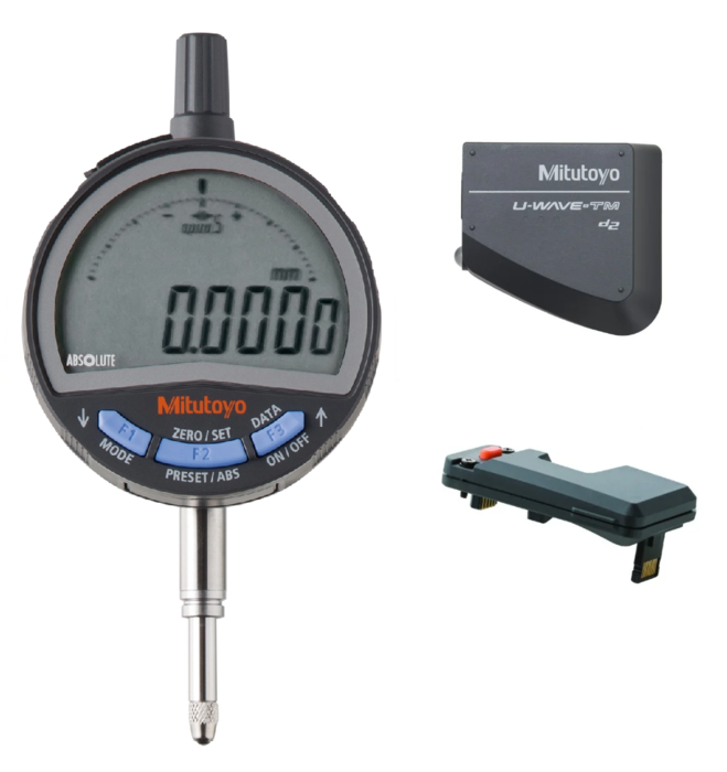 543-700B-IEEE - Conjunto Comparador Digital U-Wave ID-C (543-700B + 264-623 + 02AZF700), 12.7mm, 0.0005mm, Tampa Lisa, Mitutoyo