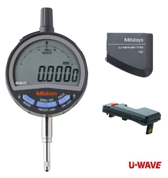 543-700B-IEEE - Conjunto Comparador Digital U-Wave ID-C (543-700B + 264-623 + 02AZF700), 12.7mm, 0.0005mm, Tampa Lisa, Mitutoyo