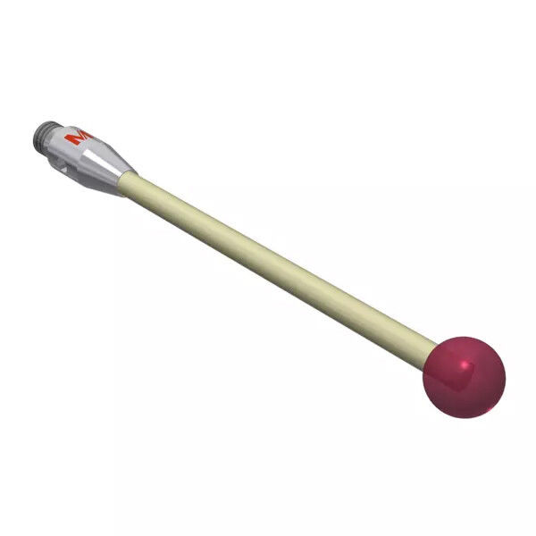 K651142 - Styli_Straight Cerâmica stem Ø2,0mm, base stainless aço Ø4,0mm,L 40,0mm, ML 40,0mm, Mitutoyo