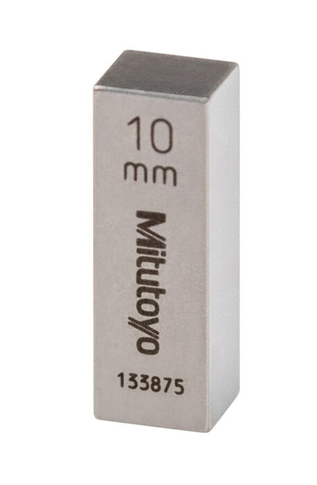 611671-031 - Bloco Padrão Grau 1, aço, 10mm, com certificado de inspeção, Mitutoyo