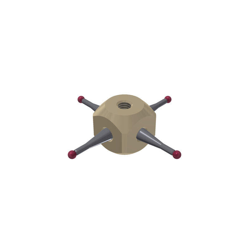 K650111 - Styli_Star Metal duro stem Ø0,7mm,L7,0mm, base titanium square comprimento 15,0mm, L 42,5mm, ML 13,75mm, Mitutoyo