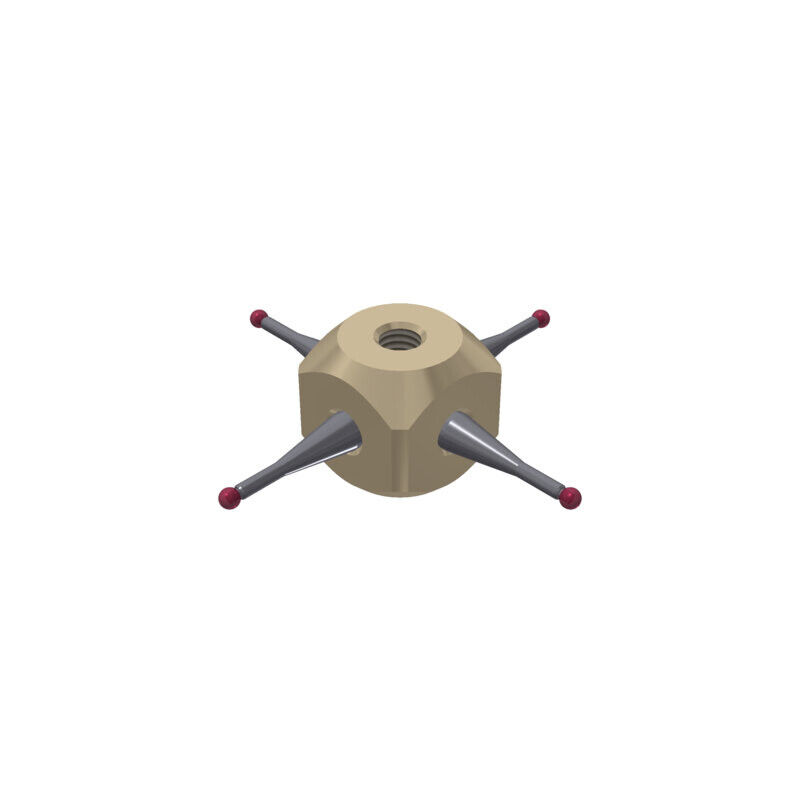 K650112 - Styli_Star Metal duro stem Ø0,7mm,L7,0mm, base titanium square comprimento 15,0mm, L 43,0mm, ML 14,0mm, Mitutoyo