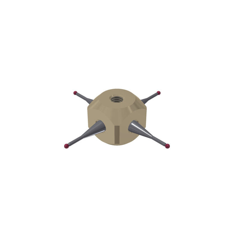 K650113 - Styli_Star Metal duro stem Ø0,7mm,L7,0mm, base titanium square comprimento 15,0mm, L 43,5mm, ML 14,25mm, Mitutoyo