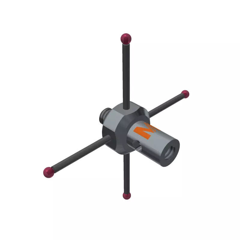 K650157 - 4-way stylus M2 ruby ball Ø1,0mm,4-way stylus M2 ruby ball Ø1,0mm, Metal duro stem Ø0,7mm, stainless aço base Ø3,0mm, L20mm, ML 6mm, Mitutoyo