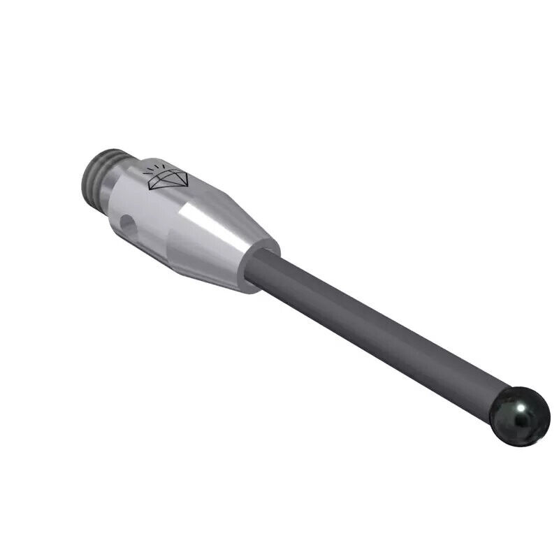 K650246 - Stylus M3 diamond coated ball 2,05mm,Metal duro Ø1,5mm, stainless aço base Ø4mm, L20mm, ML12,5mm, Mitutoyo