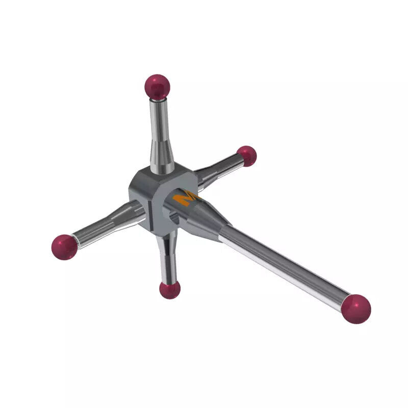 K650451 - Styli_Star Metal duro stem Ø0,7mm, Metal duro stem center DS1 Ø1,4mm,base stainless aço, L 20,0mm, ML 7,2mm, ML1 18,5mm, Mitutoyo