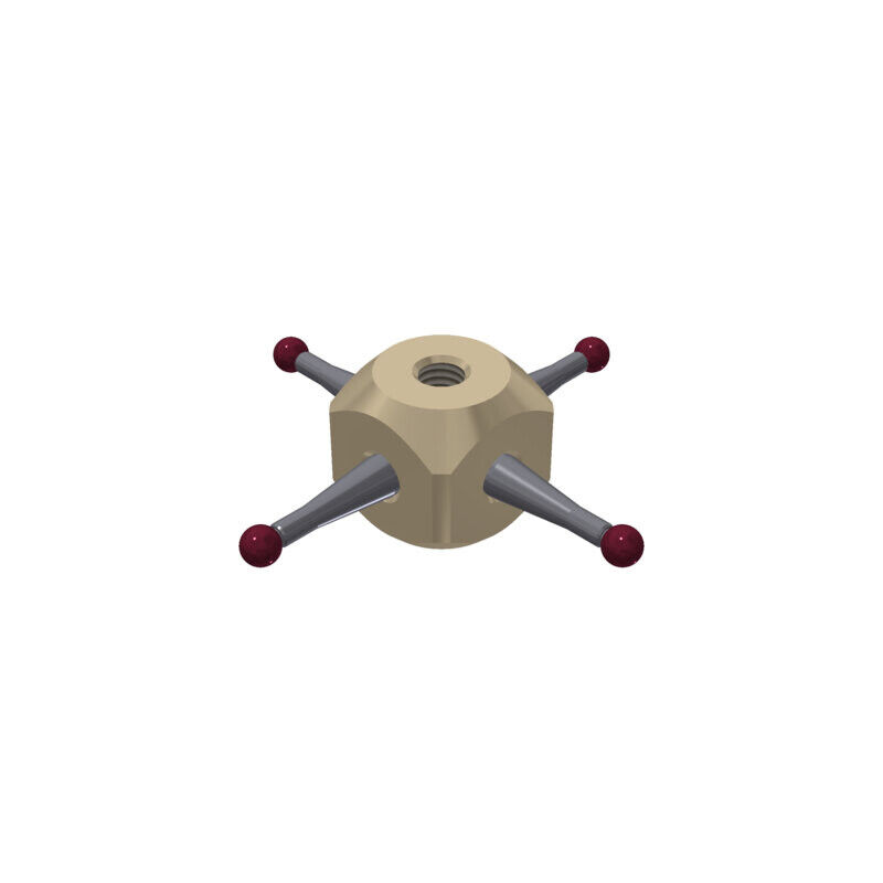 K650555 - Styli_Star Metal duro stem Ø0,7mm,L7,0mm, base titanium square comprimento 15,0mm, L 41,5mm, ML 13,75mm, Mitutoyo