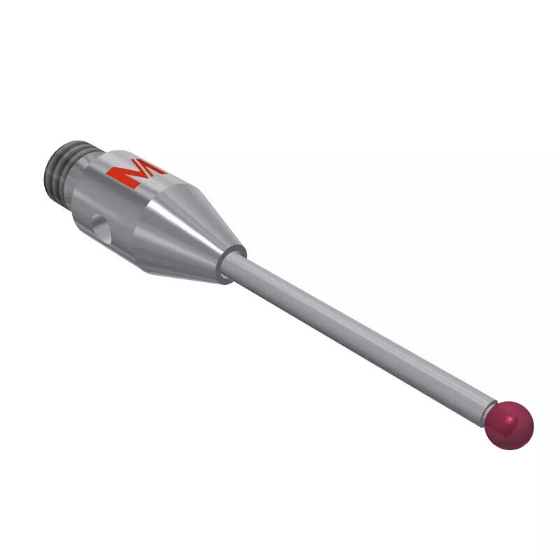 K651112 - Styli_Straight Metal duro stem Ø1,0mm, base stainless aço Ø4,0mm,L 20,0mm, ML 12,5mm, Mitutoyo