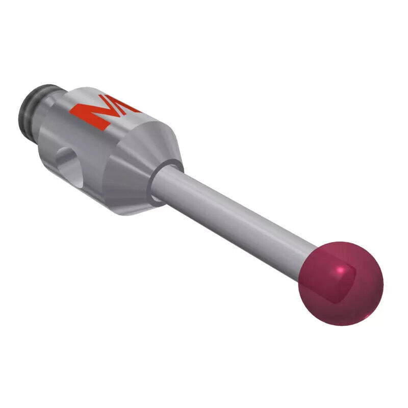 K651240 - Styli_Straight Metal duro stem Ø1,0mm, base stainless aço Ø3,0mm,L 10,0mm, ML 6,0mm, Mitutoyo