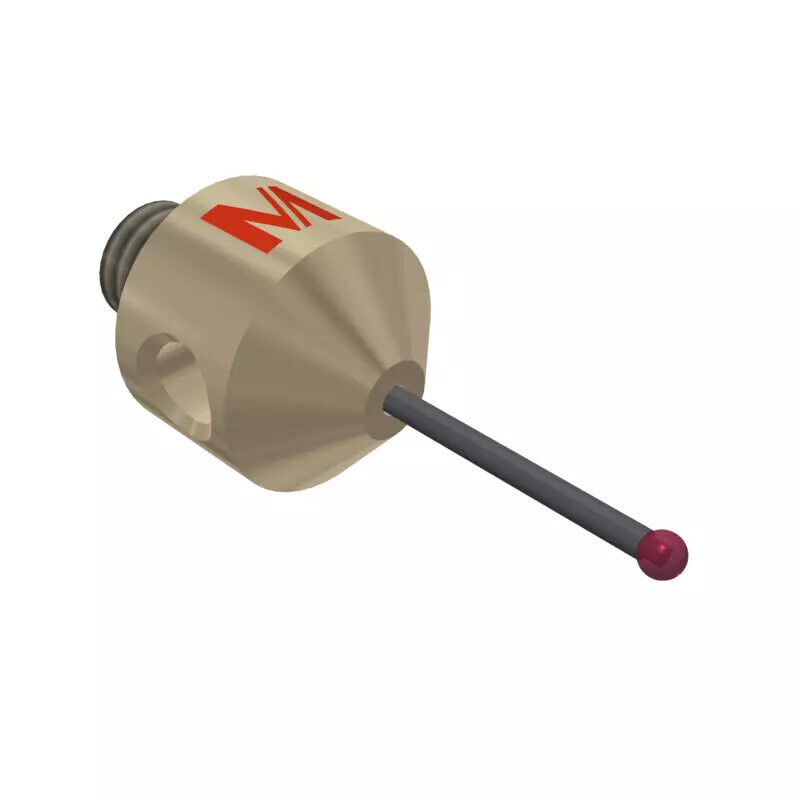 K651474 - Stylus M5 ruby ball Ø1,5mm,Metal duro stem Ø1mm, titanium base Ø10,0mm, L20mm, ML 11mm, Mitutoyo