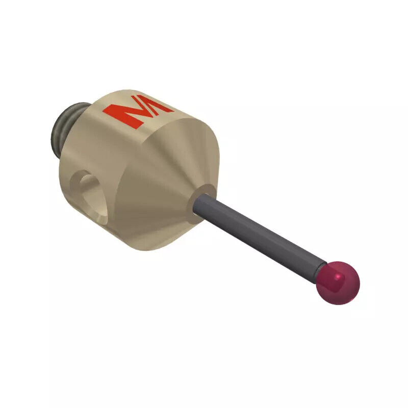 K651476 - Stylus M5 ruby ball Ø2,5mm,Metal duro stem Ø1,5mm, titanium base Ø10,0mm, L20mm, ML 11mm, Mitutoyo