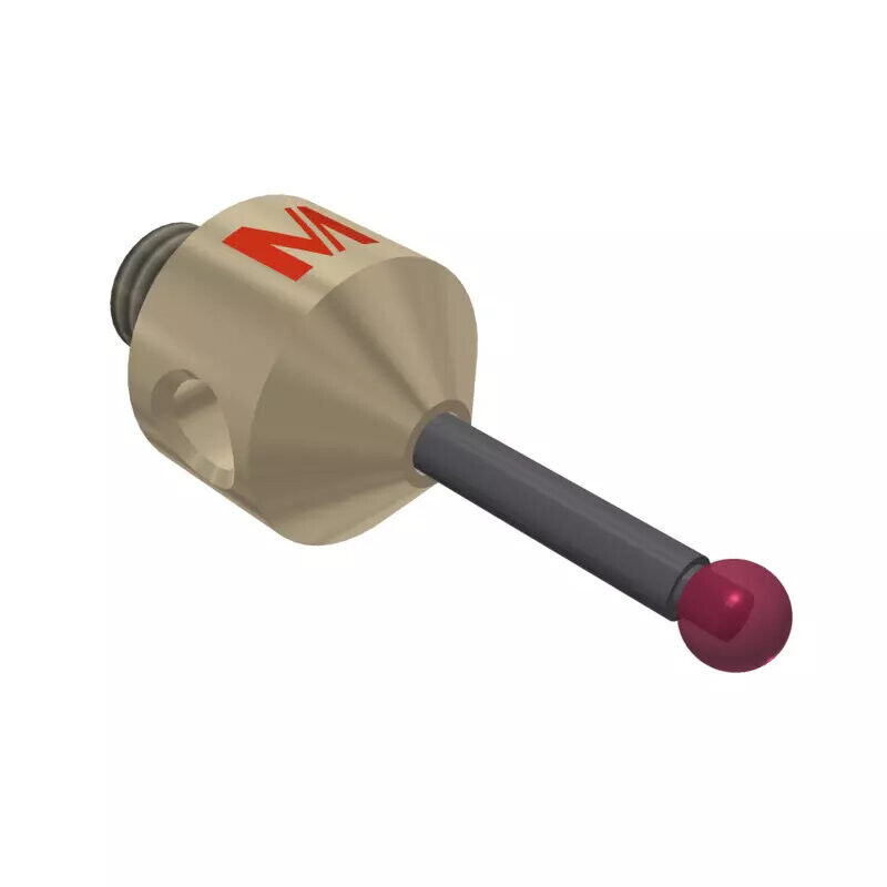 K651477 - Stylus M5 ruby ball Ø3,0mm,Metal duro stem Ø2mm, titanium base Ø10,0mm, L20mm, ML 11mm, Mitutoyo