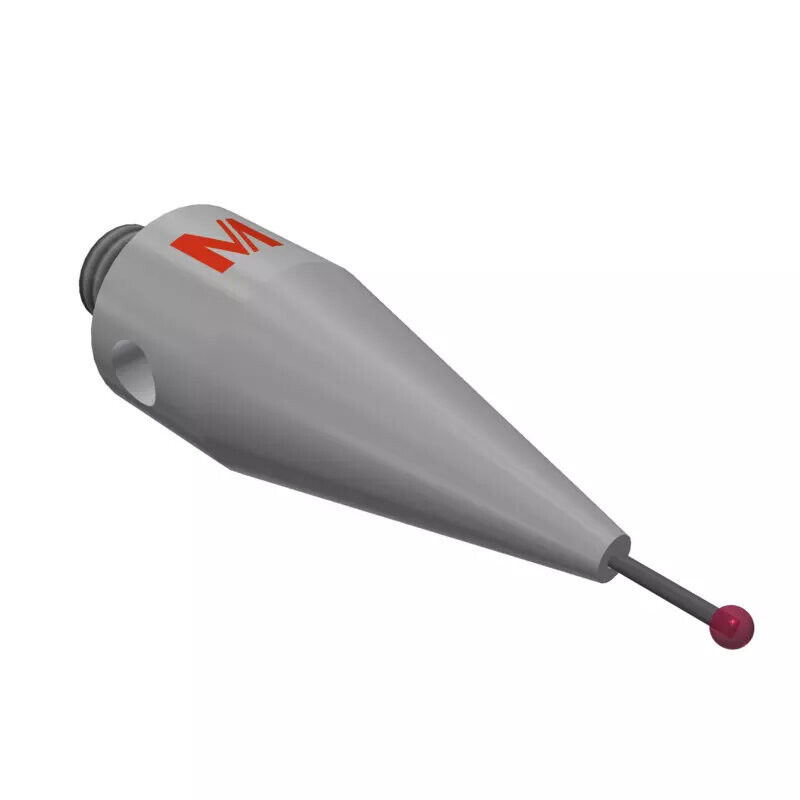 K651484 - Stylus M5 ruby ball Ø1,5mm, Metal duro stem Ø1mm, titanium base Ø10,0mm, L30mm, ML 12mm, Mitutoyo