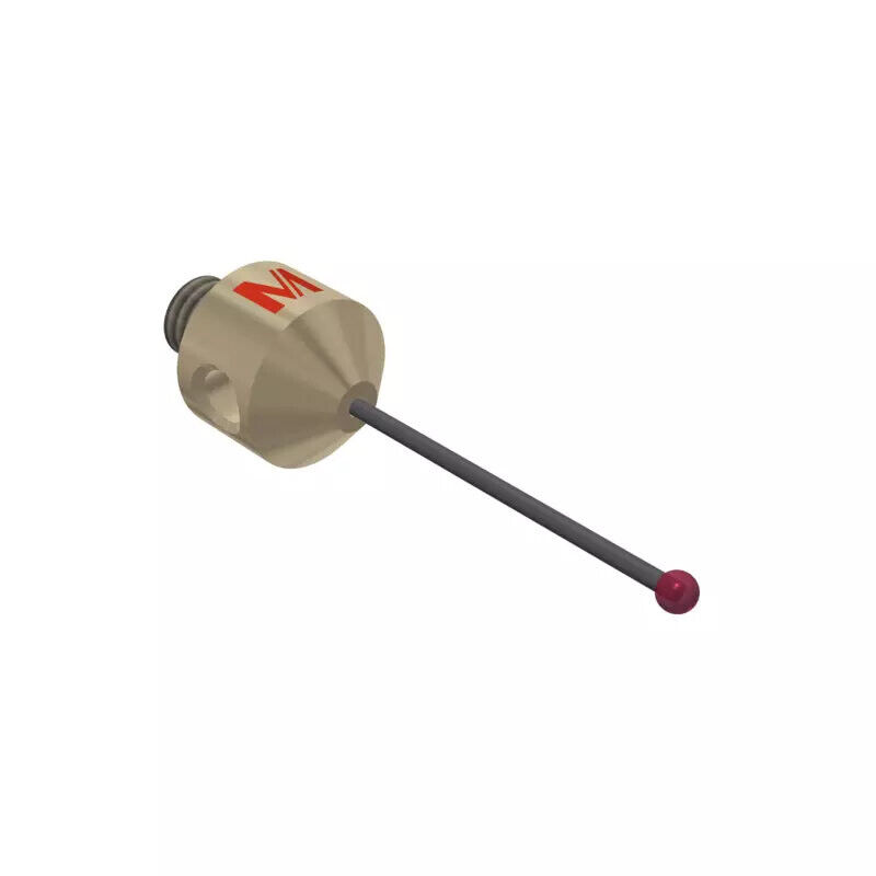 K651485 - Stylus M5 ruby ball Ø2,0mm,Stylus M5 ruby ball Ø2,0mm, Metal duro stem Ø1mm, titanium base Ø10,0mm, L30mm, ML 21mm, Mitutoyo