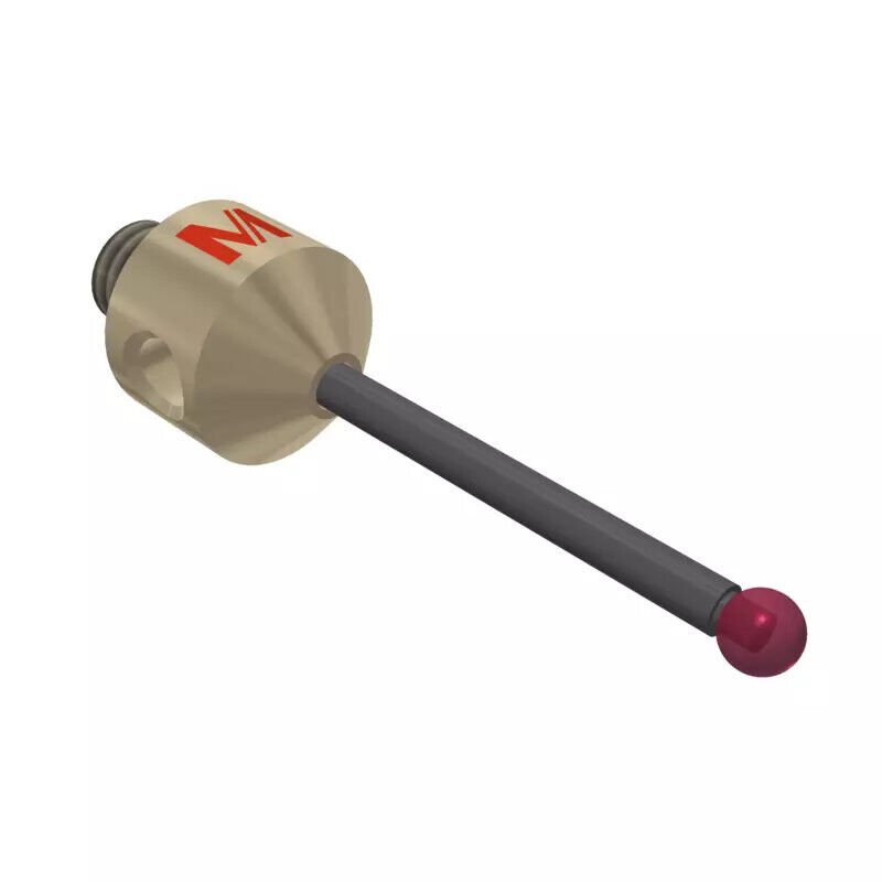 K651487 - Stylus M5 ruby ball Ø3,0mm,Stylus M5 ruby ball Ø3,0mm, Metal duro stem Ø2mm, titanium base Ø10,0mm, L30mm, ML 21mm, Mitutoyo