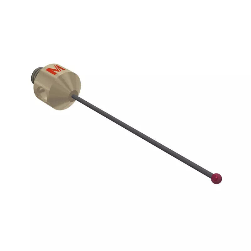K651497 - Stylus M5 ruby ball Ø2,0mm,Stylus M5 ruby ball Ø2,0mm
, Metal duro stem Ø1mm, titanium base Ø10,0mm, L50mm, ML 41mm, Mitutoyo