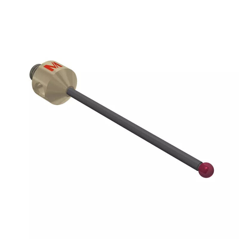 K651501 - Stylus M5 ruby ball Ø3,0mm,Stylus M5 ruby ball Ø3,0mm
, Metal duro stem Ø2mm, titanium base Ø10,0mm, L50mm, ML 41mm, Mitutoyo