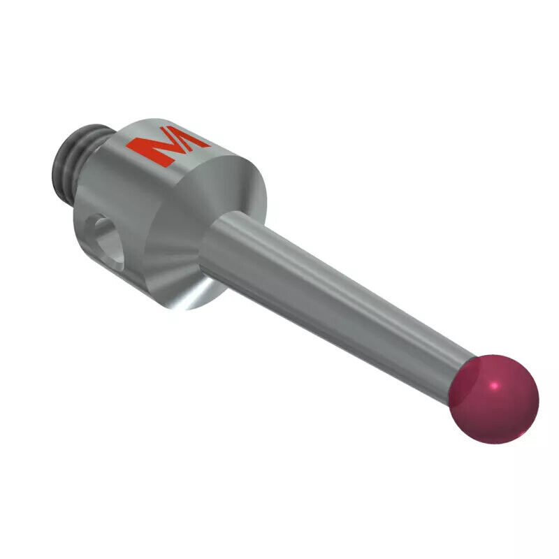 K651574 - Machine Tool Stylus M4 ruby ball 3,0mm,stainless aço stem Ø 3,0mm, base stainless aço Ø7,0mm, L 18,5mm, ML13,0mm,-components hard soldered, Mitutoyo