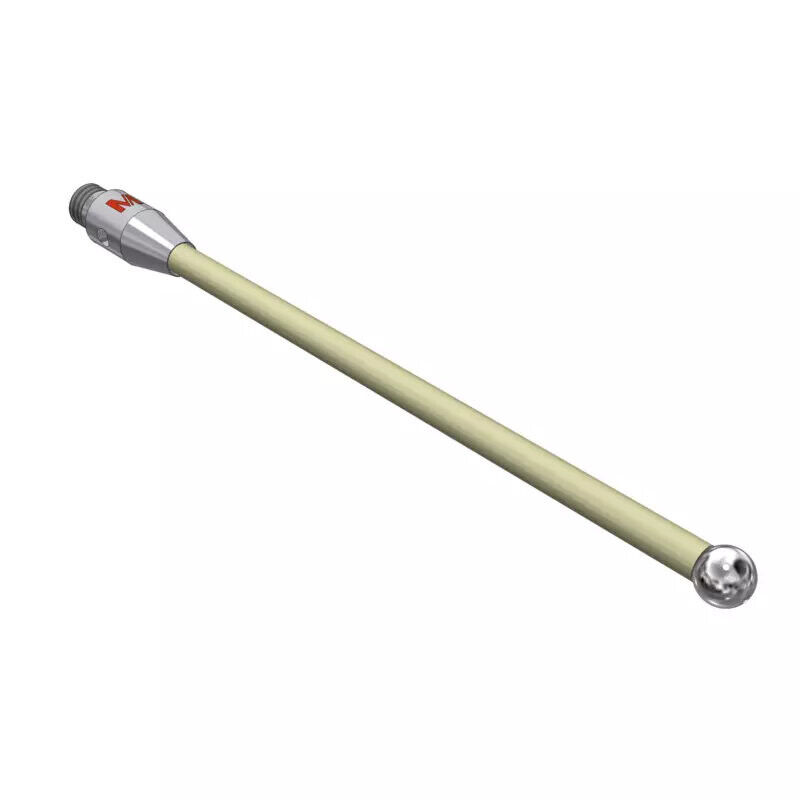 K651575 - Stylus M3 silicon nitride ball ø3,0mm,Stylus M3 silicon nitride ball ø3,0mm, Cerâmica stem Ø2mm, stainless aço base Ø3,0mm, L50mm, ML 43mm, Mitutoyo
