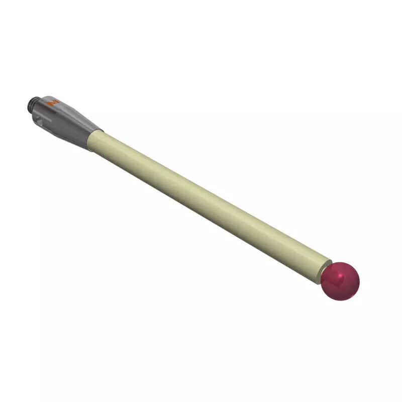 K651590 - Stylus M4 ruby ball 6,0mm,Stylus M4 ruby ball 6,0mm, Cerâmica stem Ø4,5mm, stainless aço base Ø7,0mm, L75mm, ML 63,5mm, Mitutoyo