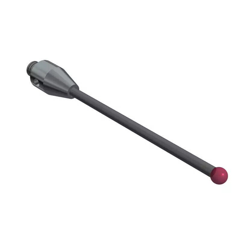 K651592 - Stylus M4 ruby ball ø3,0mm,Stylus M4, ruby ball Ø3mm, Metal duro stem Ø2mm, stainless aço base Ø7mm, L50mm, ML38,5mm, Mitutoyo