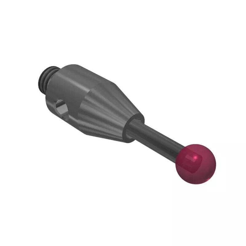 K651595 - Stylus M4 ruby ball Ø4,0mm
, Metal duro stem Ø2mm, stainless aço base Ø7,0mm, L20mm, ML 8,5mm, Mitutoyo