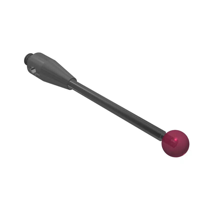 K651601 - Stylus M4 ruby ball Ø6,0mm
, Metal duro stem Ø2,5mm, stainless aço base Ø7,0mm, L50mm, ML 40,7mm, Mitutoyo