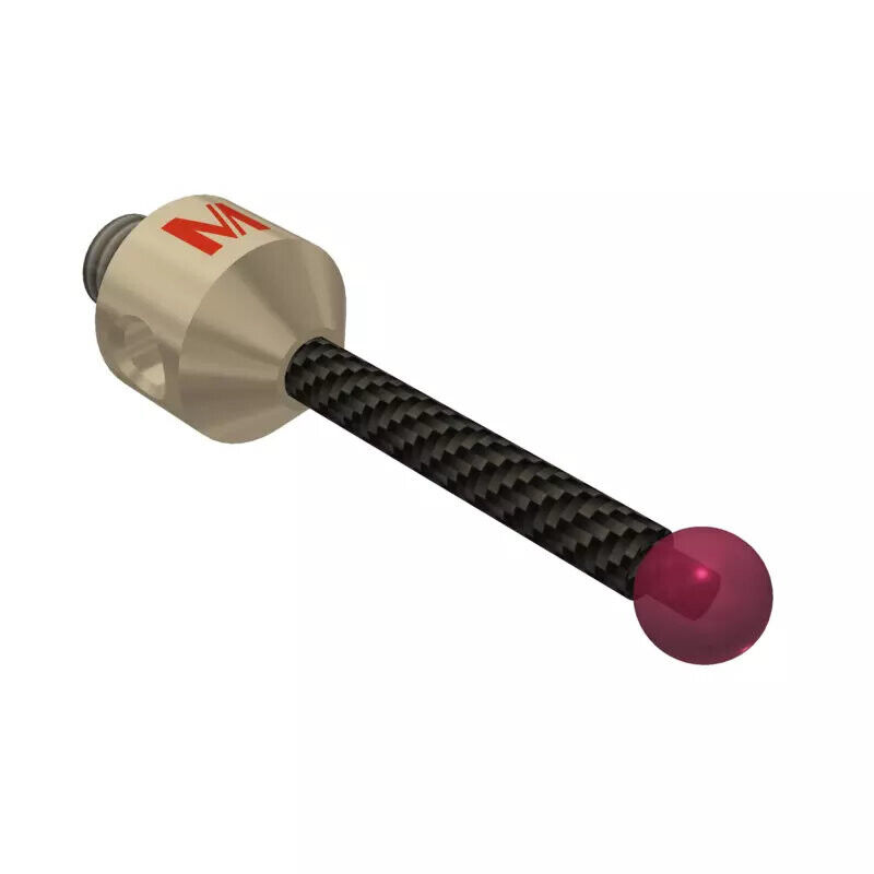 K651708 - Stylus M5 ruby ball ø5,0mm,Stylus M5, ruby ball Ø5mm, carbon fibre stem Ø3mm, titanium base Ø10mm, L30mm, ML21,5mm, Mitutoyo