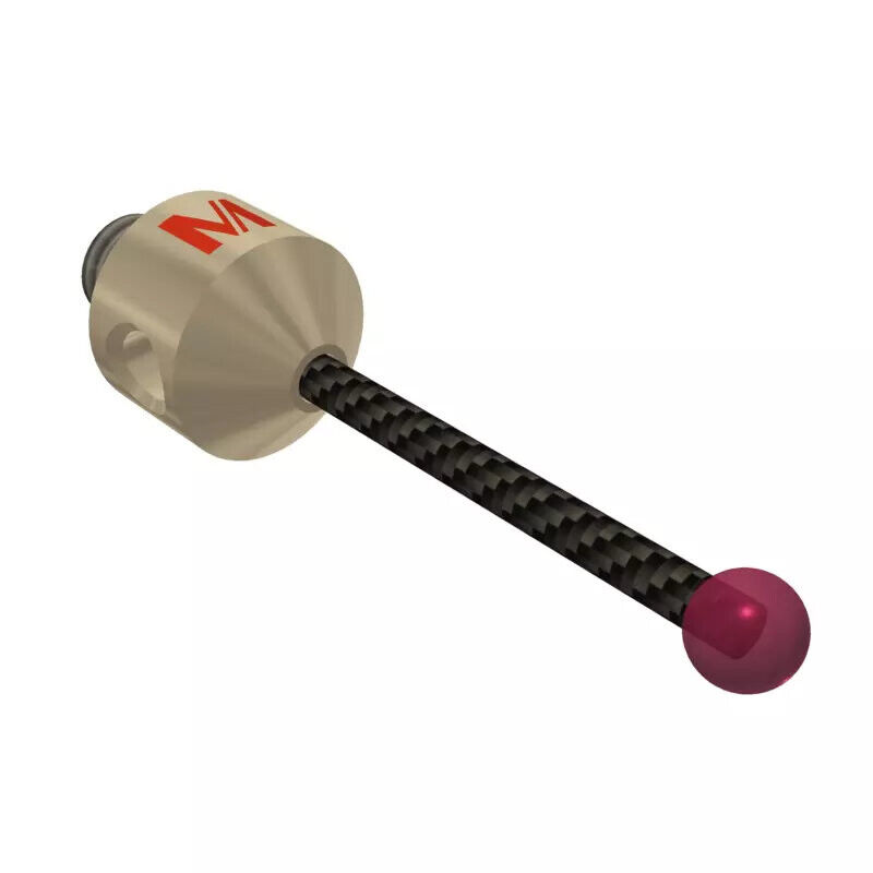 K651717 - Stylus M5 ruby ball ø4,0mm,Stylus M5, ruby ball Ø4mm, carbon fibre stem Ø2mm, titanium base Ø10mm, L30mm, ML21,4mm, Mitutoyo