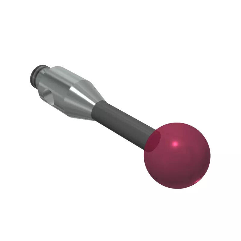 K651744 - Stylus M2 ruby ball Ø4,0mm, Metal duro stem Ø4,4mm, stainless aço base Ø3,0mm, L12,15mm, ML 12,15mm, Mitutoyo