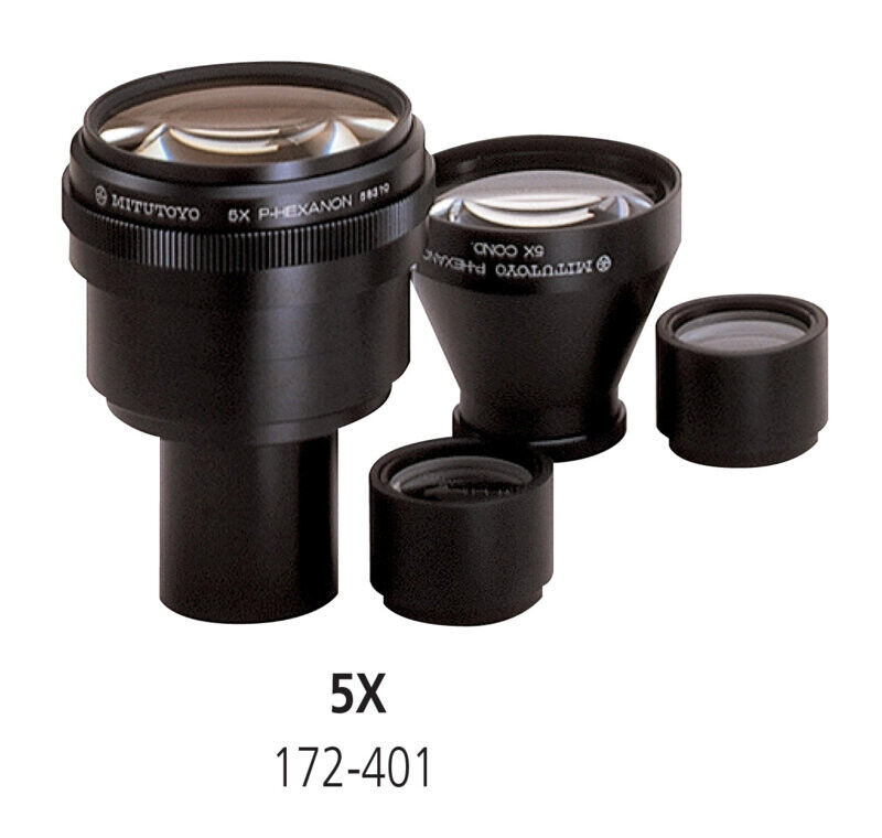 172-401 - Conjunto objetiva projecção de 5X com: 5X magnification, Mitutoyo
