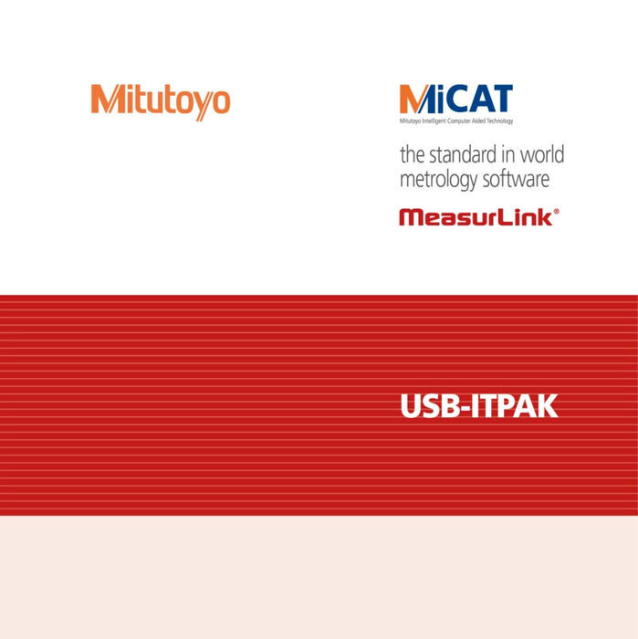 06AGR543 - USB-ITPAK Vers. 3.0 USB Dongle + Manual (disponível online), Mitutoyo