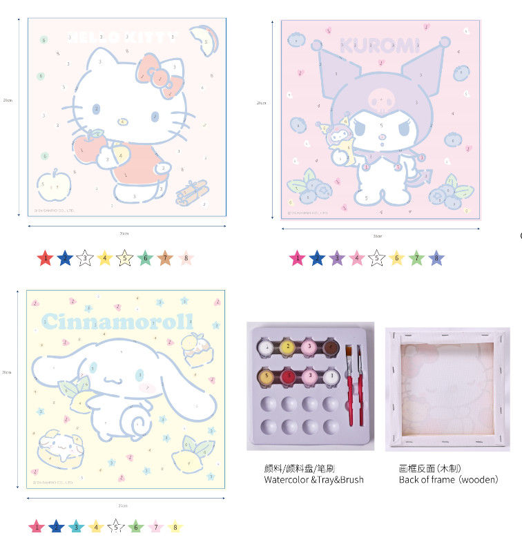 Pintura a Óleo Sanrio Dessert (3 Modelos Sortidos)