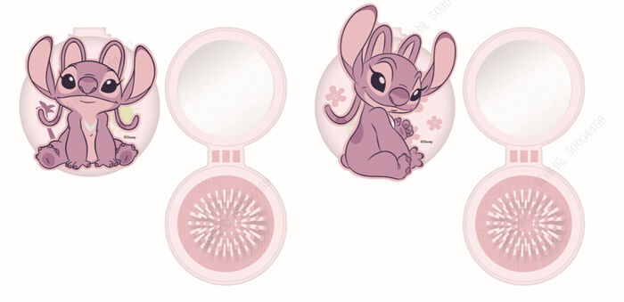 Disney - Escova de Cabelo Dobrável com Espelho (posição sentada)