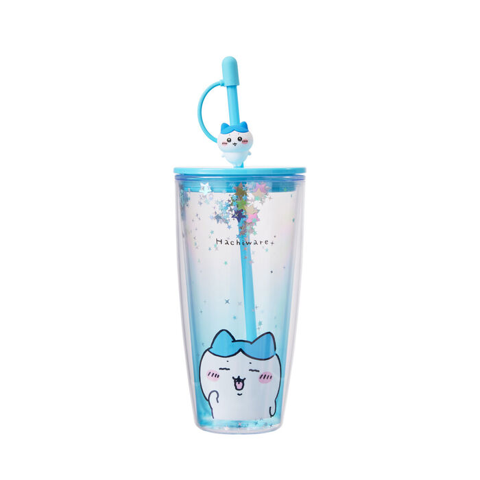 Garrafa de palhinha com parede dupla da coleção Chiikawa, 700 ml (Hachiware)