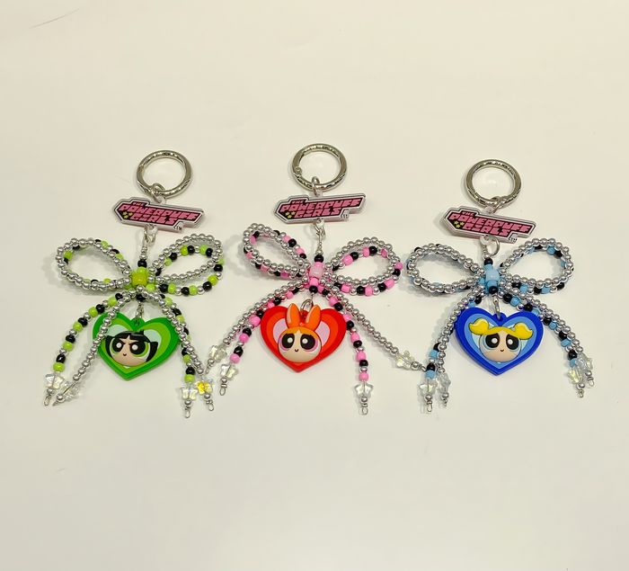 The Powerpuff Girls - Porta-chaves de Laço com Pérolas
