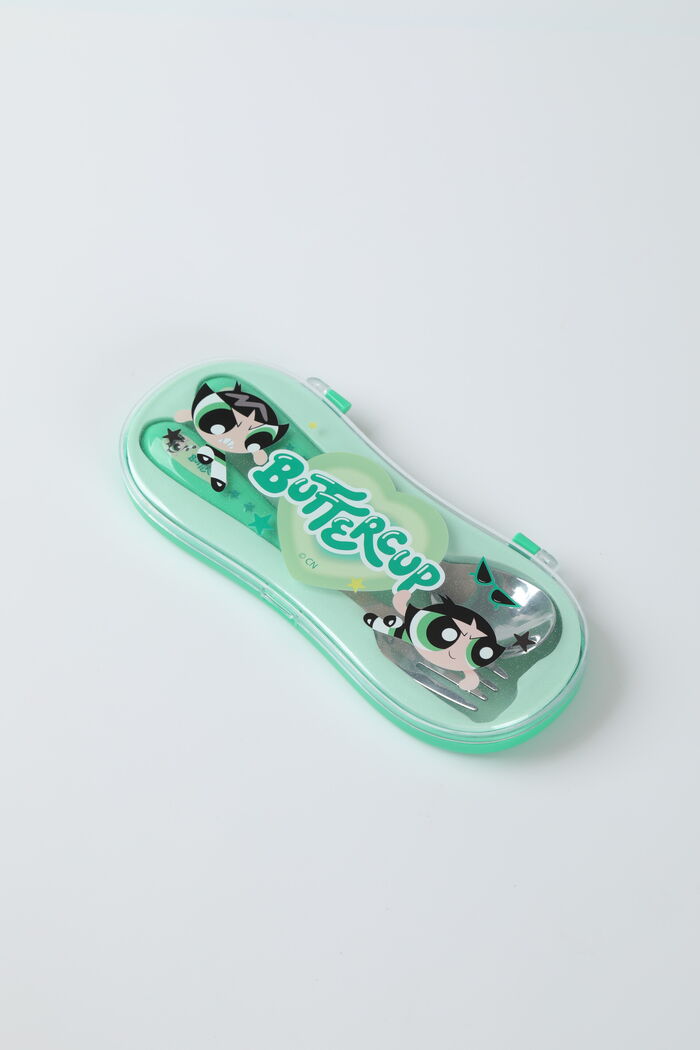 The Powerpuff Girls - Conjunto de Talheres (Garfo & Colher)(Verde)