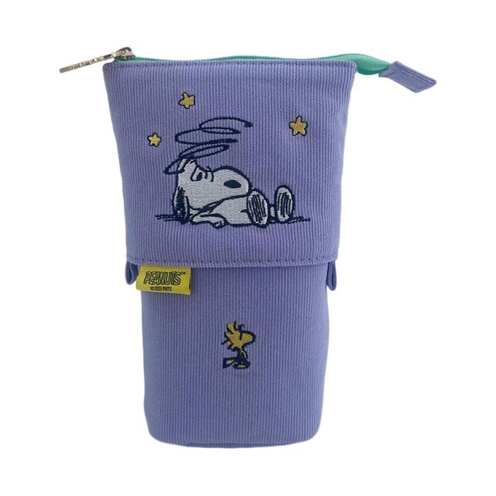 Snoopy - Coleção Colorful Vintage - Estojo Expansível para Material de Escritório (Roxo)