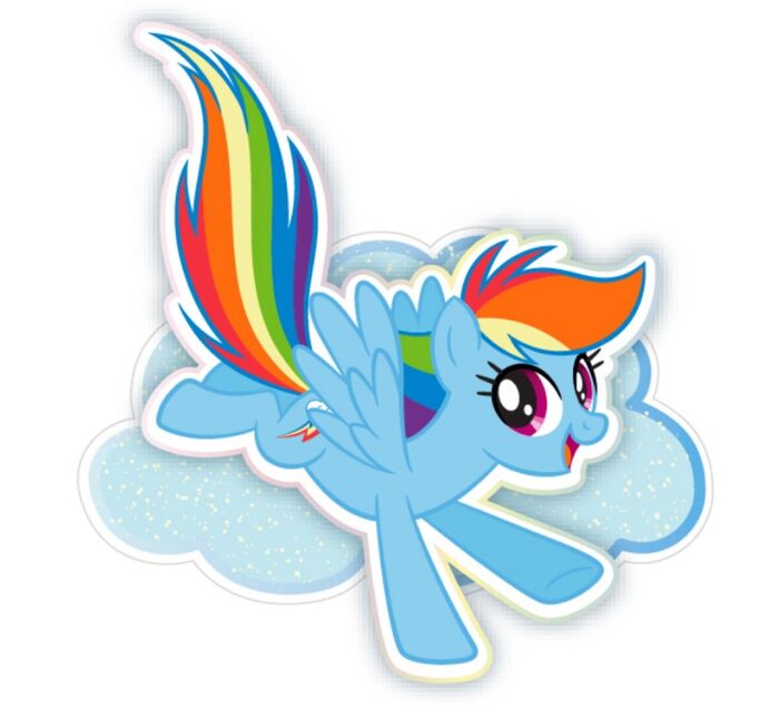 Íman Acrílico Rotativo My Little Pony (Rainbow Dash)