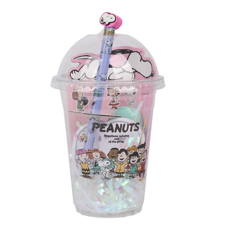 Snoopy - Coleção Colorful Vintage - Conjunto de Papelaria Copo de Chá de Leite