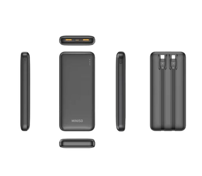 Power Bank 9000 mAh com Cabo - Modelo: SC0826-9000 (Preto)
