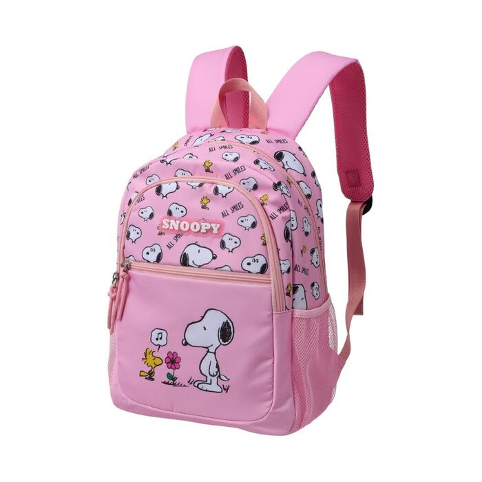 Mochila para Estudantes do Snoopy (Rosa)