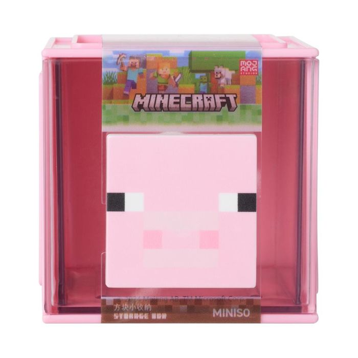 Minecraft - Caixa de Armazenamento Pequena Quadrada (Rosa)
