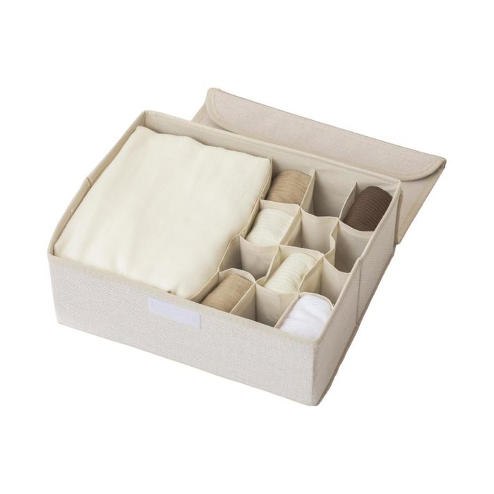 Organizador de 13 Compartimentos Faux Flax (Bege)
