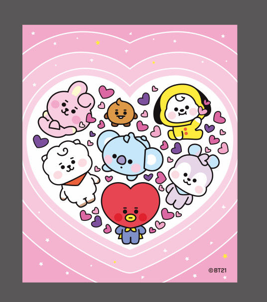 Puzzle com Moldura de 300 Peças – Coleção BT21 BABY
